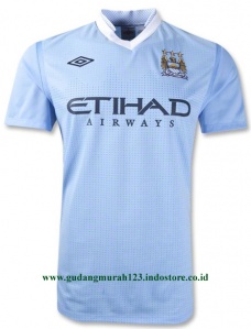 Kostum Baju Bola Manchester City 2011 - 2012 Home SS